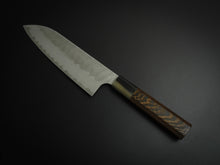 Load image into Gallery viewer, NIGARA AOGAMI SUPER CORE STAINLESS CLAD MIGAKI HAMMERED SANTOKU 180MM*