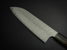 Load image into Gallery viewer, NIGARA AOGAMI SUPER CORE STAINLESS CLAD MIGAKI HAMMERED SANTOKU 180MM*