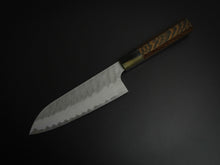 Load image into Gallery viewer, NIGARA AOGAMI SUPER CORE STAINLESS CLAD MIGAKI HAMMERED SANTOKU 180MM*