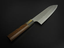 Load image into Gallery viewer, NIGARA AOGAMI SUPER CORE STAINLESS CLAD MIGAKI HAMMERED SANTOKU 180MM*