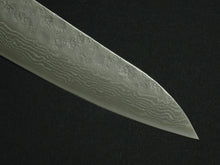 Load image into Gallery viewer, OUL 440C HAMMERED DAMASCUS GYUTO 180MM OCTAGONAL BLACK OAKWOOD HANDLE
