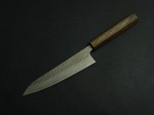 Load image into Gallery viewer, OUL 440C HAMMERED DAMASCUS GYUTO 180MM OCTAGONAL BLACK OAKWOOD HANDLE
