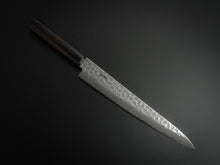 Load image into Gallery viewer, KICHIJI VG-10 33 LAYER HAMMERED DAMASCUS SUJIHIKI 240MM ROSEWOOD HANDLE*
