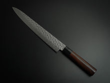 Load image into Gallery viewer, KICHIJI VG-10 33 LAYER HAMMERED DAMASCUS SUJIHIKI 240MM ROSEWOOD HANDLE*