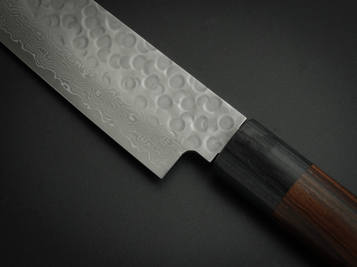 KICHIJI VG10 33 LAYER HAMMERED DAMASCUS SUJIHIKI 240MM ROSEWOOD HANDL