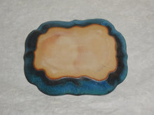 Load image into Gallery viewer, MASHIKOYAKI LOTUS-SHAPED TURQUOISE BLUE PLATE (LARGE)