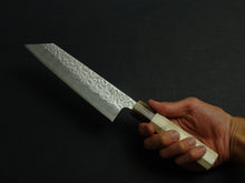 Load image into Gallery viewer, KICHIJI SHIROGAMI-1 / STAINLESS CLAD HAMMERED BUNKA 175MM OCTAGONAL HANDLE