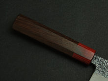 Load image into Gallery viewer, MUNEISHI AOGAMI IRON CLAD KUROUCHI HAMMERED SANTOKU 165MM OCTAGONAL ROSEWOOD HANDLE