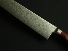 Load image into Gallery viewer, KICHIJI VG-10 33 LAYER DAMASCUS SUJIHIKI 240MM RED HANDLE