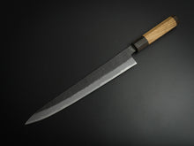 Load image into Gallery viewer, HITOHIRA HINODE NASHIJI SHIROGAMI-2 KUROUCHI SUJIHIKI 270MM CHERRYWOOD HANDLE*