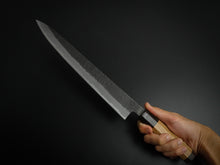 Load image into Gallery viewer, HITOHIRA HINODE NASHIJI SHIROGAMI-2 KUROUCHI SUJIHIKI 270MM CHERRYWOOD HANDLE*