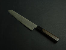 Load image into Gallery viewer, KICHIJI HIKARI SLD STAINLESS CLAD DAMASCUS KUROZOME KIRITSUKE SUJIHIKI 205MM OCTAGONAL WENGE HANDLE