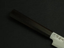 Load image into Gallery viewer, KICHIJI GINREI GINSAN NASHIJI KIRITSUKE PETTY 125MM OCTAGONAL MONO EBONY HANDLE
