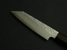 Load image into Gallery viewer, KICHIJI GINREI GINSAN NASHIJI KIRITSUKE PETTY 125MM OCTAGONAL MONO EBONY HANDLE