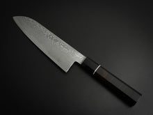 Load image into Gallery viewer, SHIGEKI TANAKA HABAKIRI SG2 DAMASCUS SANTOKU WITH KIRI PRESENTATION BOX*