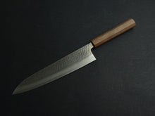 Load image into Gallery viewer, MAKOTO KUROSAKI VG-7 DAMASCUS HAMMERED GYUTO 240MM OCTAGONAL WALNUT HANDLE