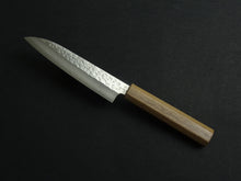 Load image into Gallery viewer, MAKOTO KUROSAKI VG-7 DAMASCUS HAMMERED PETTY 135MM OCTAGONAL WALNUT HANDLE