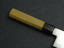 Load image into Gallery viewer, YOSHIHIRO GINSAN DAMASCUS SANTOKU 180MM OCTAGONAL MAGNOLIA HANDLE