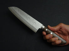 Load image into Gallery viewer, MASUTANI SEKKA VG-10 NASHIJI DAMASCUS SANTOKU 170MM BROWN HANDLE