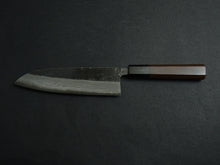 Load image into Gallery viewer, HATSUKOKORO KUMOKAGE AOGAMI-2 KUROUCHI DAMASCUS SANTOKU 180MM OCTAGONAL WALNUT HANDLE