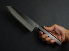 Load image into Gallery viewer, HATSUKOKORO KUMOKAGE AOGAMI-2 KUROUCHI DAMASCUS SANTOKU 180MM OCTAGONAL WALNUT HANDLE