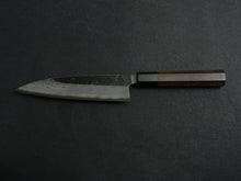 Load image into Gallery viewer, HATSUKOKORO KUMOKAGE AOGAMI-2 KUROUCHI DAMASCUS PETTY 150MM OCTAGONAL WALNUT HANDLE