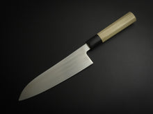 Load image into Gallery viewer, KICHIJI VG-1 WA-SANTOKU OCTAGONAL MAGNOLIA HANDLE 180MM WITH SAYA*