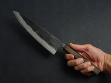 Load image into Gallery viewer, KICHIJI KUROGANE AOGAMI-2 KUROUCHI GYUTO 210MM OCTAGONAL MONO BUBINGA HANDLE