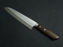 Load image into Gallery viewer, MASUTANI KOKURYU VG-10 HAMMERED DAMASCUS GYUTO 180MM BROWN HANDLE*
