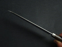 Load image into Gallery viewer, MASUTANI KOKURYU VG-10 HAMMERED DAMASCUS GYUTO 180MM BROWN HANDLE*