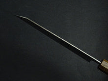 Load image into Gallery viewer, OUL SHIROGAMI-1 STAINLESS CLAD HAMMERED BUNKA 170MM BLACK OAK HANDLE*