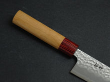 Load image into Gallery viewer, KICHIJI AOGAMI SUPER STAINLESS CLAD HAMMERED MIGAKI GYUTO 180MM CHERRY WOOD HANDLE