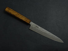 Load image into Gallery viewer, KICHIJI 440C HAMMERED DAMASCUS PETTY 150MM OAK/BAIKOKU HANDLE
