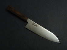 Load image into Gallery viewer, KICHIJI VG-10 33LAYER DAMASCUS SANTOKU KNIFE 180MM OCTAGONAL PAKKAWOOD HANDLE