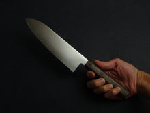 Load image into Gallery viewer, KICHIJI VG-10 33LAYER DAMASCUS SANTOKU KNIFE 180MM OCTAGONAL PAKKAWOOD HANDLE
