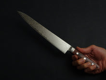 Load image into Gallery viewer, KICHIJI ZAD AUS-10 45 LAYER DAMASCUS SUJIHIKI 240MM