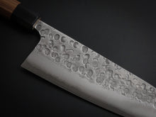 Load image into Gallery viewer, MATSUBARA AOGAMI-2 STAINLESS CLAD NASHIJI HAMMERED GYUTO 210MM WALNUT HANDLE*