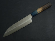 Load image into Gallery viewer, KICHIJI VG-5 HAMMERED SANTOKU 180MM OCTAGONAL AKATSUKI (BURNT & DYED) HANDLE