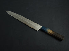 Load image into Gallery viewer, KICHIJI VG-5 HAMMERED SUJIHIKI 240MM OCTAGONAL AKATSUKI (BURNT & DYED) HANDLE