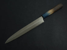 Load image into Gallery viewer, KICHIJI VG-5 HAMMERED SUJIHIKI 240MM OCTAGONAL AKATSUKI (BURNT & DYED) HANDLE