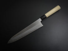 Load image into Gallery viewer, HITOHIRA KIKUCHIYO REN SHIROGAMI-2 GYUTO 240MM MAGNOLIAWOOD OCTAGONAL HANDLE