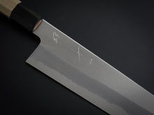 Load image into Gallery viewer, HITOHIRA GOROBEI REN SHIROGAMI-2 DAMASCUS GYUTO 240MM MAGNOLIA OCTAGONAL HANDLE
