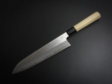 Load image into Gallery viewer, HITOHIRA GOROBEI REN SHIROGAMI-2 DAMASCUS GYUTO 240MM MAGNOLIA OCTAGONAL HANDLE