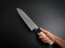 Load image into Gallery viewer, HITOHIRA GOROBEI REN SHIROGAMI-2 DAMASCUS GYUTO 240MM MAGNOLIA OCTAGONAL HANDLE