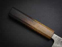 Load image into Gallery viewer, KICHIJI SLD WASHIJI GYUTO 210MM OCTAGONAL BURNT OAKWOOD HANDLE