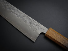 Load image into Gallery viewer, KICHIJI SLD WASHIJI GYUTO 210MM OCTAGONAL BURNT OAKWOOD HANDLE