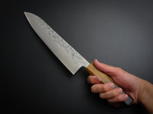 Load image into Gallery viewer, KICHIJI SLD WASHIJI GYUTO 210MM OCTAGONAL BURNT OAKWOOD HANDLE