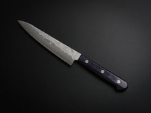Load image into Gallery viewer, KICHIJI GINSAN NASHIJI PETTY KNIFE 135MM PURPLE HANDLE