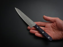 Load image into Gallery viewer, KICHIJI GINSAN NASHIJI PETTY KNIFE 135MM PURPLE HANDLE