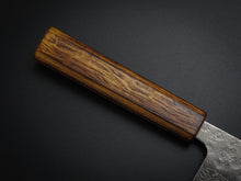 Load image into Gallery viewer, KICHIJI 440C HAMMERED DAMASCUS GYUTO 210MM OAK/BAIKOKU HANDLE